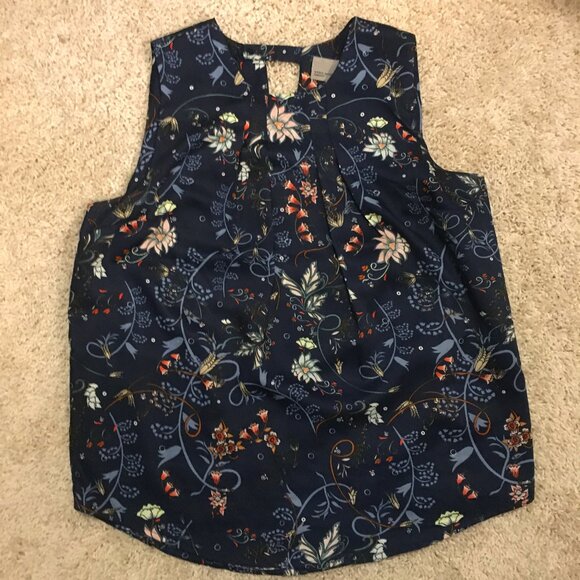 Vero Moda Floral Print Keyhole Sleeveless Blouse - Picture 11 of 14